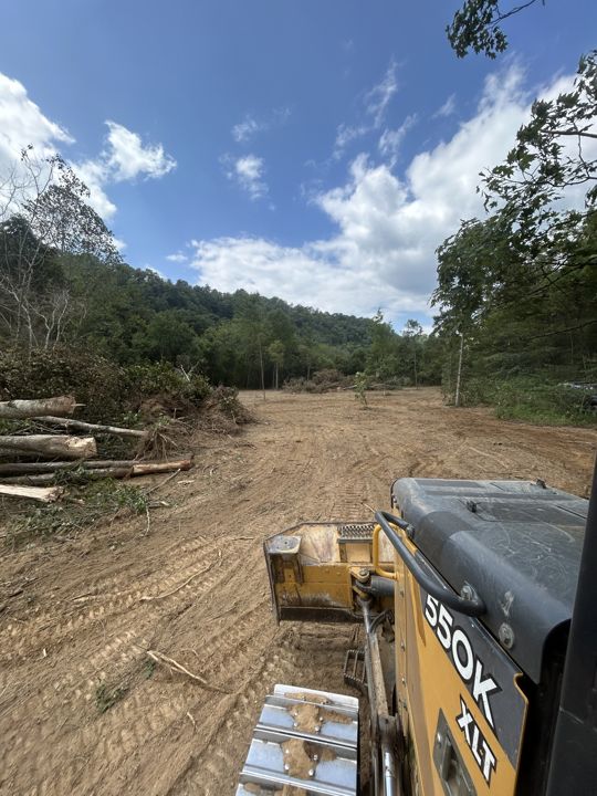 Cleared and graded ground