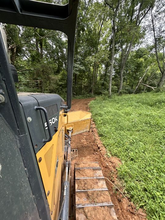 Trenching with an excavator