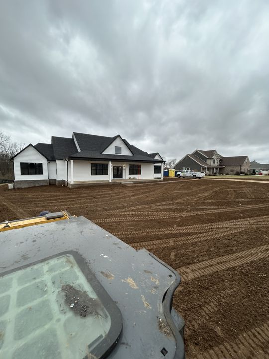 Final grading around a new home